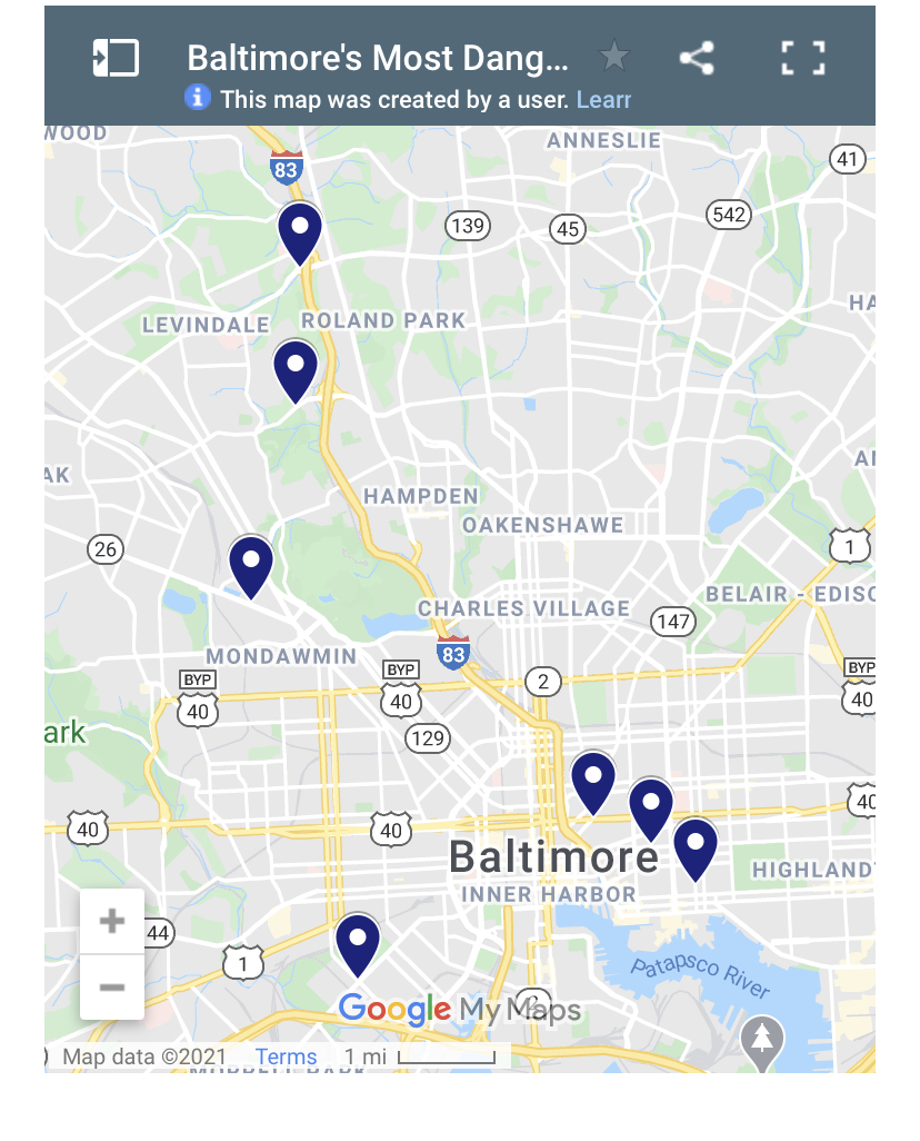 High Accident Rate ⚠️⛔️ Be vigilant when driving on these roads and intersections in Baltimore ow.ly/LtNY30rwfWj