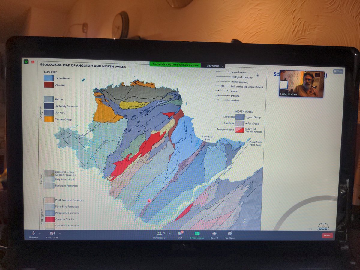 Tonight we are taking a cruise across the Iapetus Ocean, guided by Graham Leslie of BGS, in his zoom lecture about the geology of Anglesey. Fascinating if complicated stuff!
