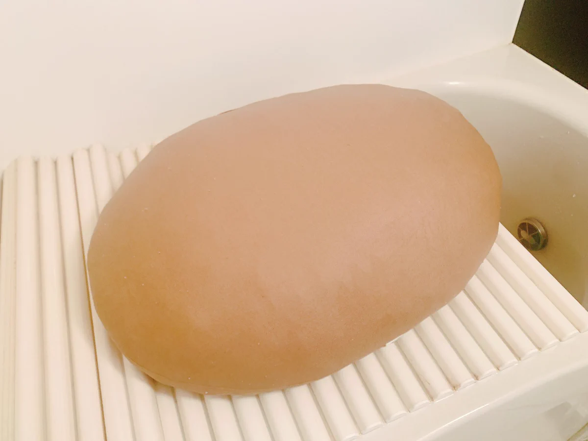 ぱっと見は巨大なお饅頭！www洗おうとして水を吸いすぎたクッションが話題に！www