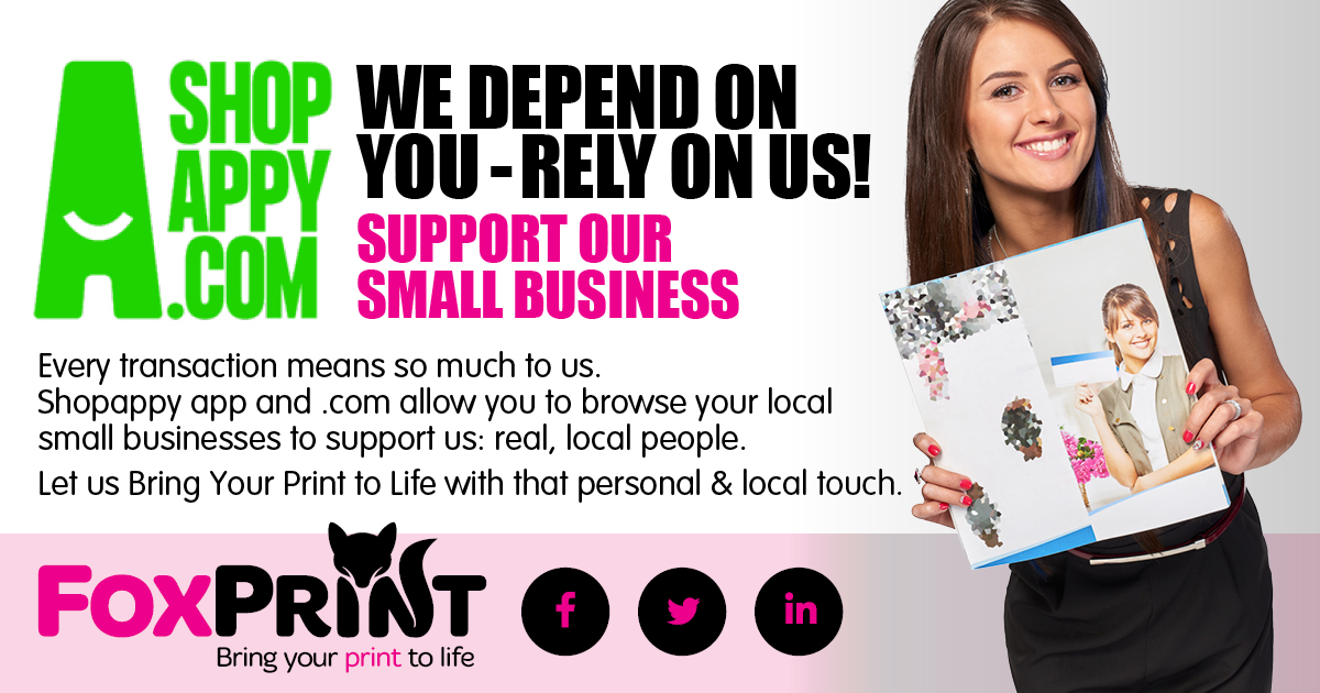Every transaction means so much to us. Shopappy allows you to browse your local small businesses to support us: real, local people. Have a browse now at shopappy.com or come to us directly at foxprint.co.uk #shopappy #Shepshed #Loughborough
