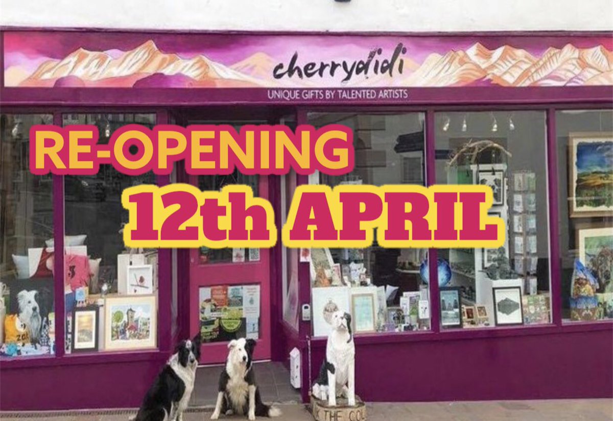 Pls RT!

Yes that’s right we’re getting ready to re-open our doors to you lovely folk 👏 ♥️🇬🇧

2021 is going to be the year of kindness. 

#cherrydidikeswick @zakthecolliedog 
@cumbriatourism 

Thx for the inspiration @keswickbootco 🙏