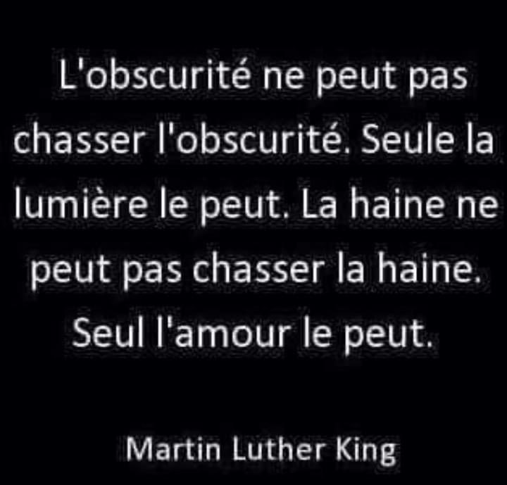 Twitter এ Bien Etre L Obscurite Ne Peut Pas Chasser L Obscurite Seule La Lumiere Le Peut La Haine Ne Peut Pas Chasser La Haine Seul L Amour Le Peut Martin Luther King Citation T Co Tatzwaeaj6 ট ইট র
