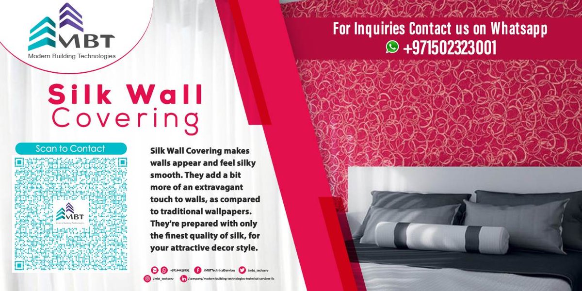 mbt_techserv's tweet image. wa.me/9710502323001
For Inquires, Contact us on Whatsapp
Silk Wall Covering by Modern Building Technologies

#SilkWallCovering #AntibacterialWallCovering #HygienicWallCovering #VinylWallCovering #mbtdubai #mbt_projects #mbt_techserv #ModernBuildingTechnologies