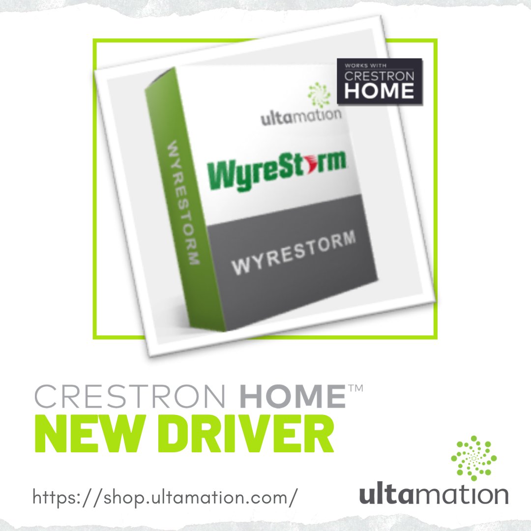 Ultamation's tweet image. 📯Adding to our #CrestronHome distributed video choices ... we&apos;d like to welcome @Wyrestorm 🙌. 
buff.ly/37DG67O
@Crestron #CrestronSystems #CrestronControl #avtweeps