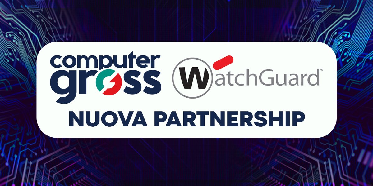 NUOVO ACCORDO DI DISTRIBUZIONE Computer Gross annuncia di aver firmato un’importante partnership con <a href="/watchguarditaly/">WatchGuard Italia</a>, vendor leader nell’ambito della sicurezza informatica.

LEGGI COMUNICATO ➡️➡️➡️ computergross.it/cgross/mail_gr…

#watchguard #security #partnership
