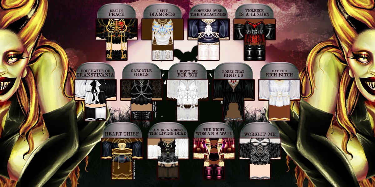 Dopesir On Twitter Cobwebs Over The Catacombs The Full Collection Reveal 13 New Outfits With Collaborations From Prince Starrr Dimmy Turner And Misavorr Available On Friday 2 26 - diamond bones roblox