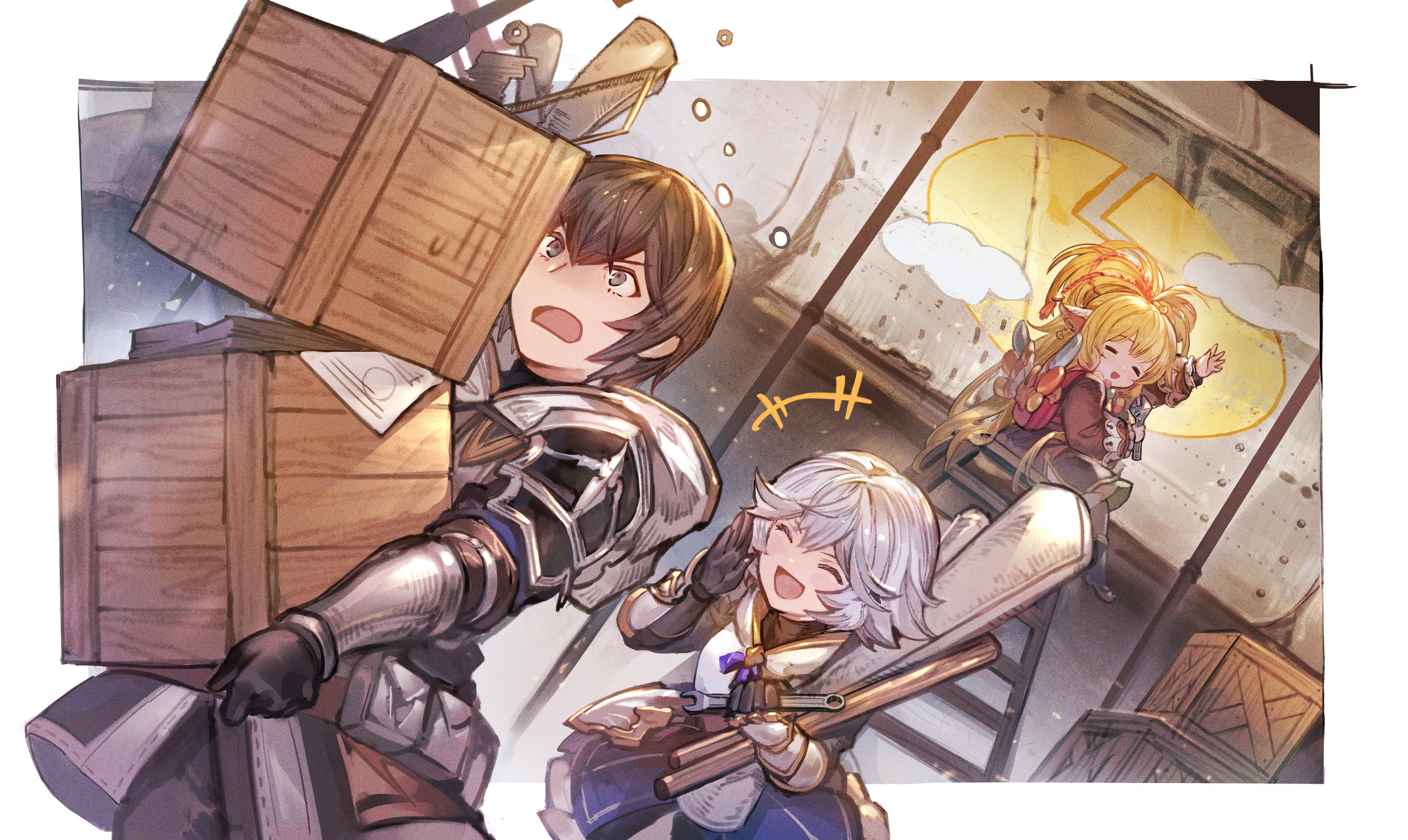 グランブルーファンタジー グランブルーファンタジー 2 26 金 よりイベント Stay Moon 開催 ユーリ 無理すんなっす ひとりで運ぶのは自分が抱えてるくらいで限界っすよ この程度 隊長のしごきに比べたら ッ 迫る決戦へ備える団員たち