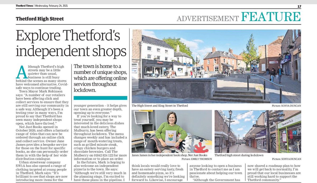 Leaping Hare (@leapinghareorg) on Twitter photo Great article in <a href="/TandBTimes/">Thetford and Brandon Times</a> about Thetford's independent shops. We're proud to be independent and surviving. We have been organising call and collect (and delivery if needed) throughout the pandemic, keeping you supplied with lovely local goodies. #WeCare #shoplocal Great article in <a href="/TandBTimes/">Thetford and Brandon Times</a> about Thetford's independent shops. We're proud to be independent and surviving. We have been organising call and collect (and delivery if needed) throughout the pandemic, keeping you supplied with lovely local goodies. #WeCare #shoplocal