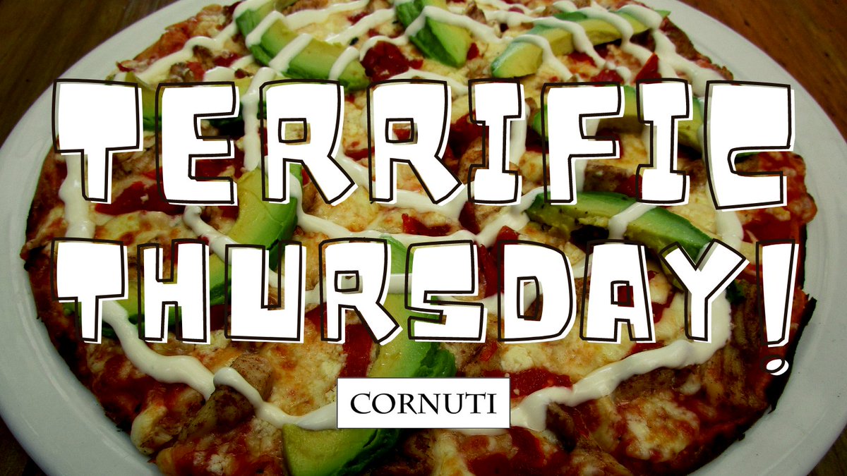 CornutiInPlett's tweet photo. TERRIFIC THURSDAY! Any TWO Classic Pizzas with our famously thin pizza bases for only R199. Available for both eat-in and take-away every Thursday from 12pm to 9pm. Call 044 533 1277 to order or inquire. IT'S PIZZA TIME! #plett #plettenbergbay #plettitsafeeling https://t.co/YEK8UBS5mk