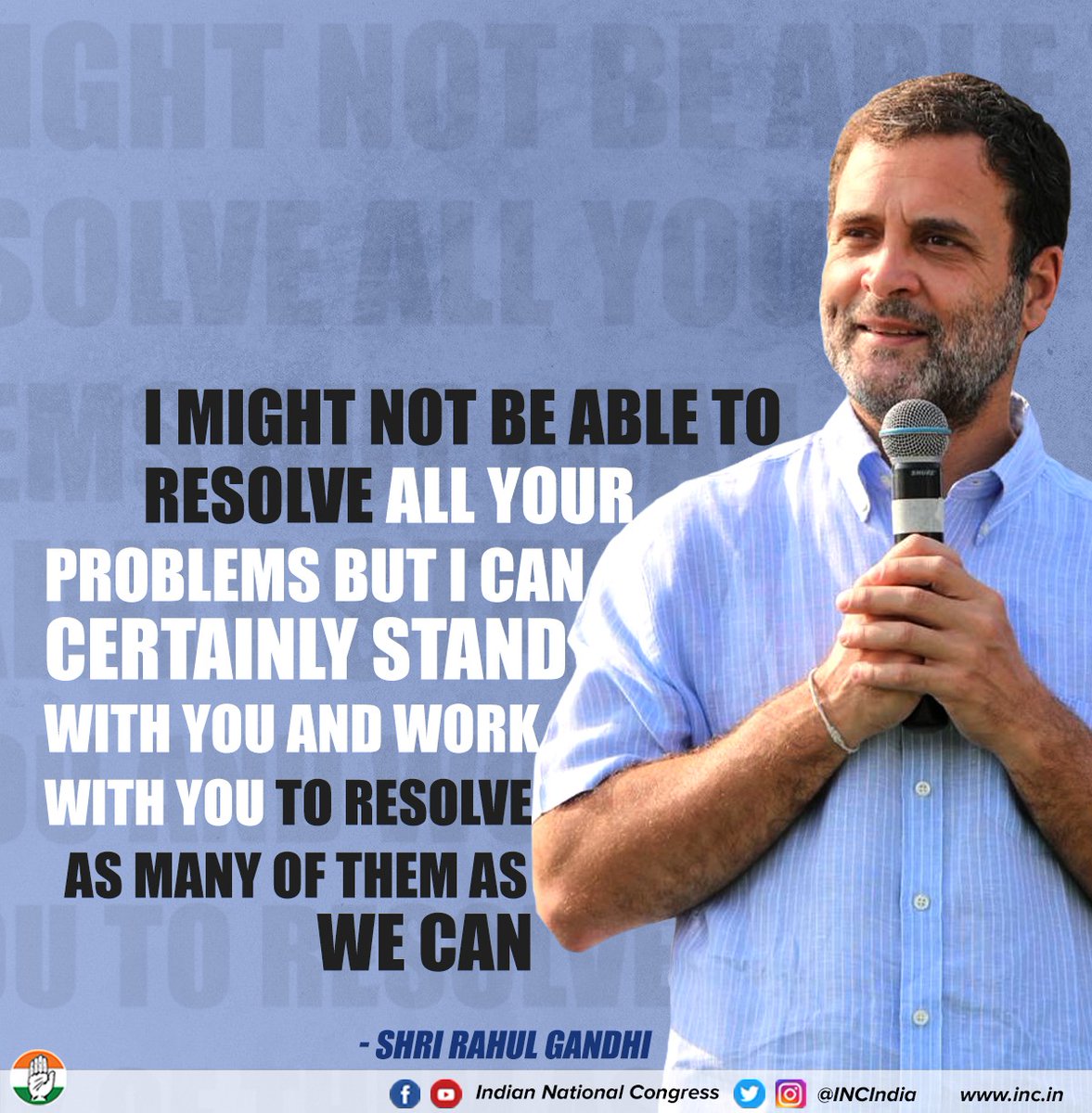 INCIndia's tweet photo. We will work with our citizens to resolve as many of their problems as we can.

#KeralaWithRahulGandhi https://t.co/d7y9Cltny5