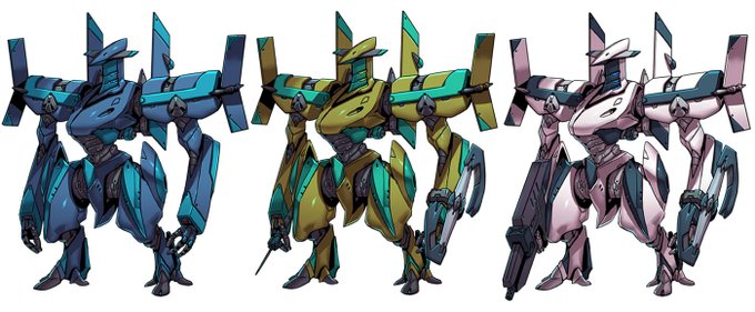 メカ素材集の 三号機完成♪
配信に きてくれた みんな ありがとうなのじゃ!!
カラーだけじゃなくて 
武装のバリエーションも あるよ♪ 