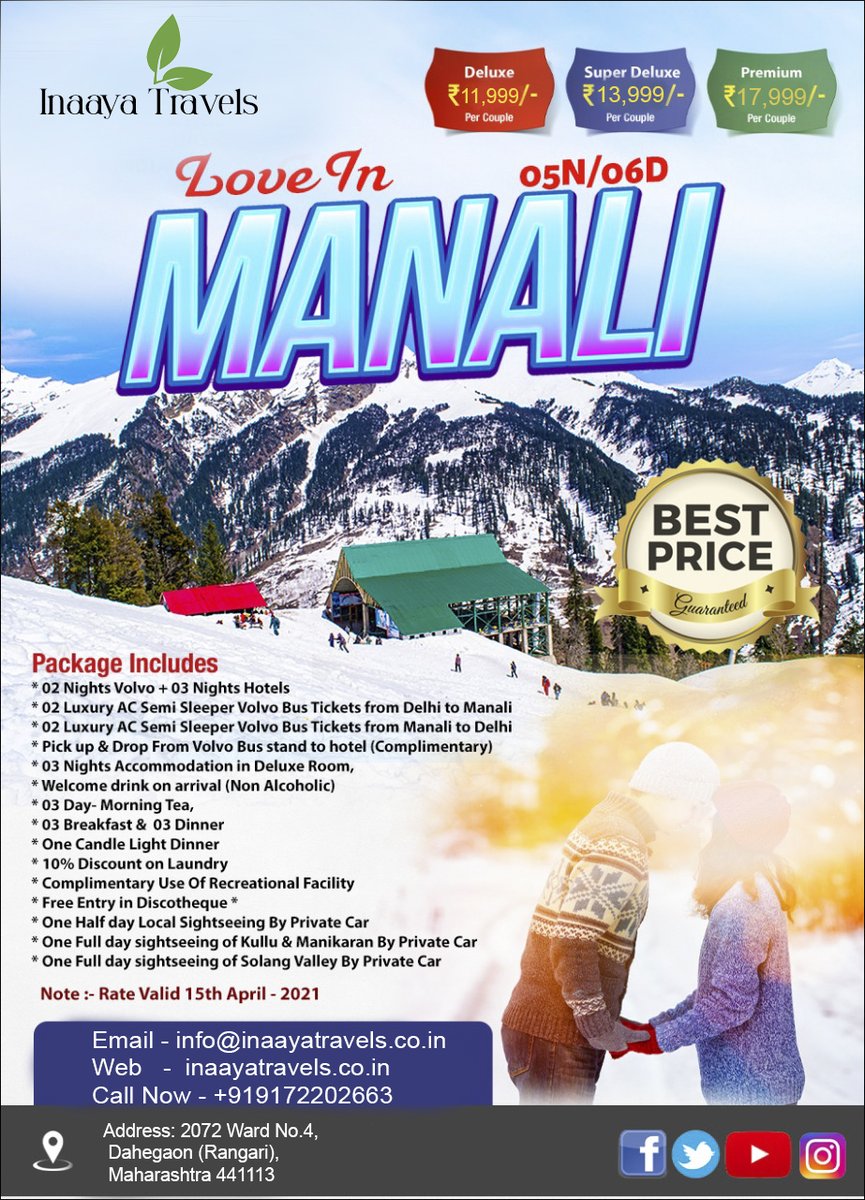 Special offer MANALI Lovers for Booking - 9172202663 😊#nagpur #mumbai #pune #maharashtra #marathi #nashik #india #kolhapur #love #aurangabad #instagram #ig #marathimulgi #delhi #nagpurian #nagpuri #marathistatus #nagpurfoodies #nagpurkar #amravati #akola #nagpurphotograph https://t.co/lKRkIiQLE8
