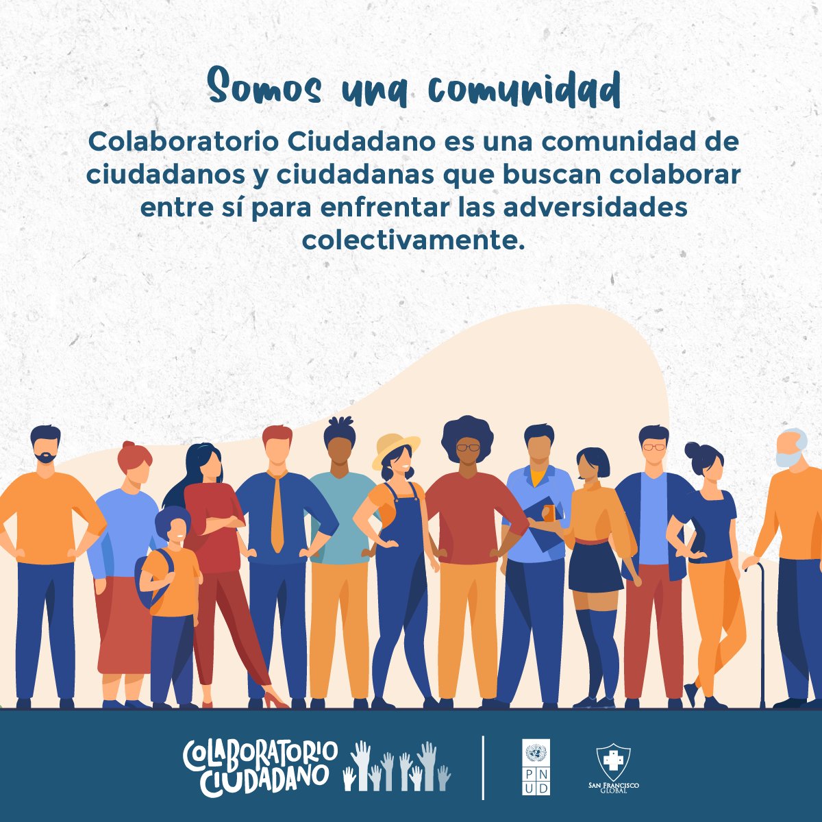 ColaboratorioC's tweet photo. Es una comunidad de ciudadanos y ciudadanas que buscan colaborar entre sí para enfrentar las adversidades colectivamente. El #ColaboratorioCiudadano nació en respuesta a la crisis sanitaria ocasionada por el COVID-19 que ha tenido un fuerte impacto en la desigualdad. https://t.co/JPgQrR7LPO