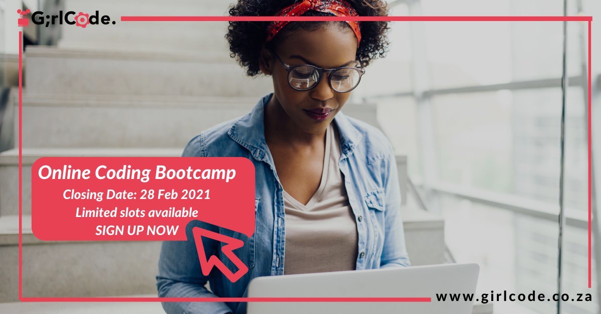 GirlCode_za's tweet photo. 📢 Hey #GirlCoders 👩🏾‍💻👨🏾‍💻 Ever wanted to work for a tech Giant like Amazon? 

We are looking for women I.T Graduates interested in working at AWS as Software Engineers to join our 5 weeks online coding bootcamp starting in March! 

Apply here 👉https://t.co/ojQpkro5Ah https://t.co/01CBumz9jU