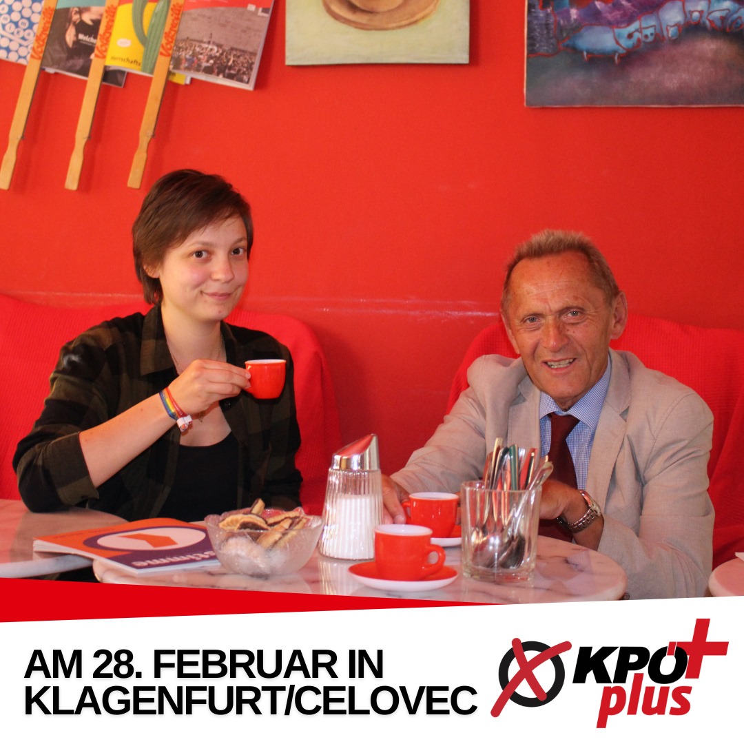 kpoeplus's tweet photo. Horst Pilhofer und Bea Samwald kandidieren auf Platz 1 und 2 für KPÖ PLUS bei der bevorstehenden #Gemeinderatswahl in der Kärntner Landeshauptstadt.

Interview: ➡️  https://t.co/aXBV7uJpC9

Am 28. Februar ❌ KPÖ PLUS
für eine linke Stimme in #Klagenfurt #Celovec.🚩✌🏾
#Wahl21 https://t.co/i6F2Lcur87