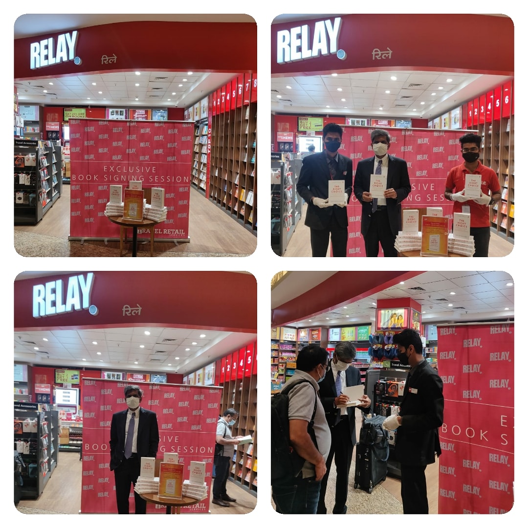 RelayIndia's tweet photo. #RelayAuthorSigning by #ShivShivaKumar for his book " The Right Choice " conducted successfully at Relay India - Travel Retail Services pvt ltd. @CSMIA_Official . Grab your copy now. Thanks @PenguinIndia https://t.co/13fxfJmSVt
