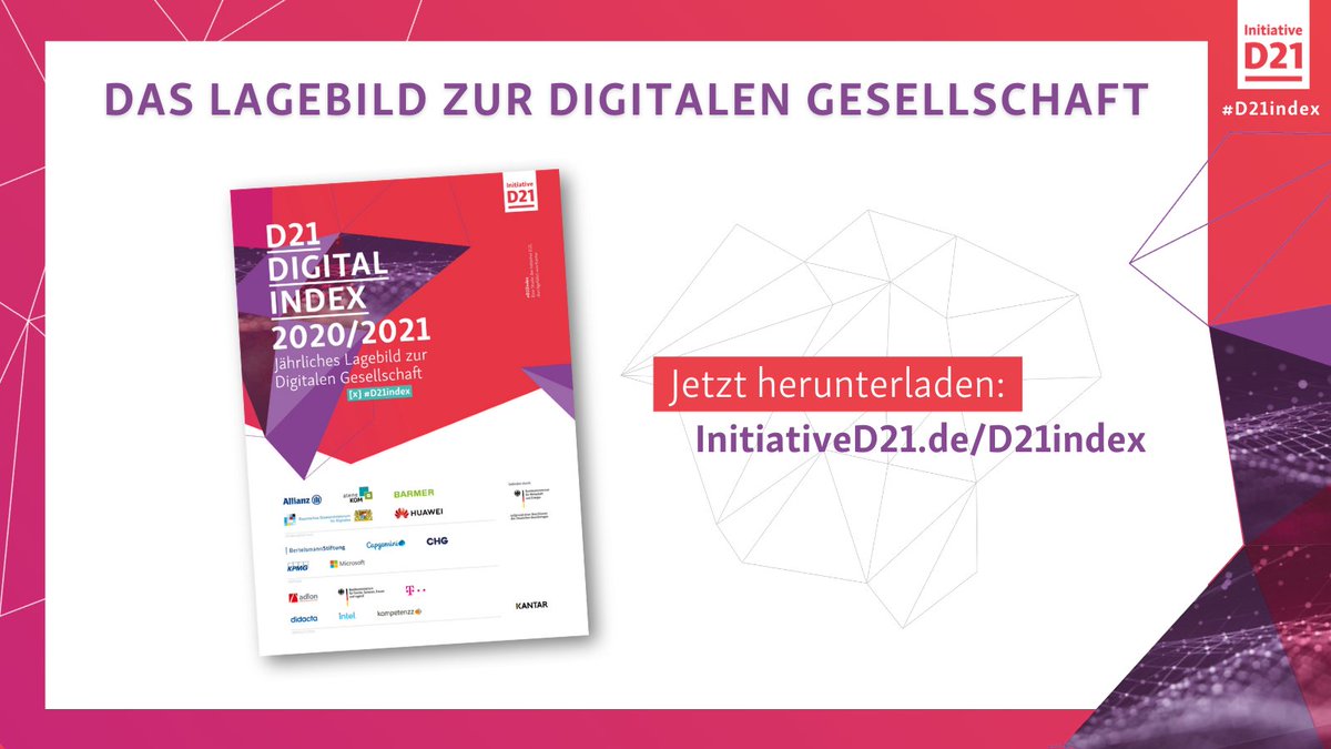 Digitalisierungsgrad der Bevölkerung erreicht Höchststand ++ Digitale Spaltung bleibt Herausforderung ++ Junge &amp; gut Gebildete fühlen sich als DigitalisierungsgewinnerInnen ++ #Digitalkompetenzen durch #Corona wichtiger denn je. Der #D21index 20/21 ist da: initiatived21.de/d21index/