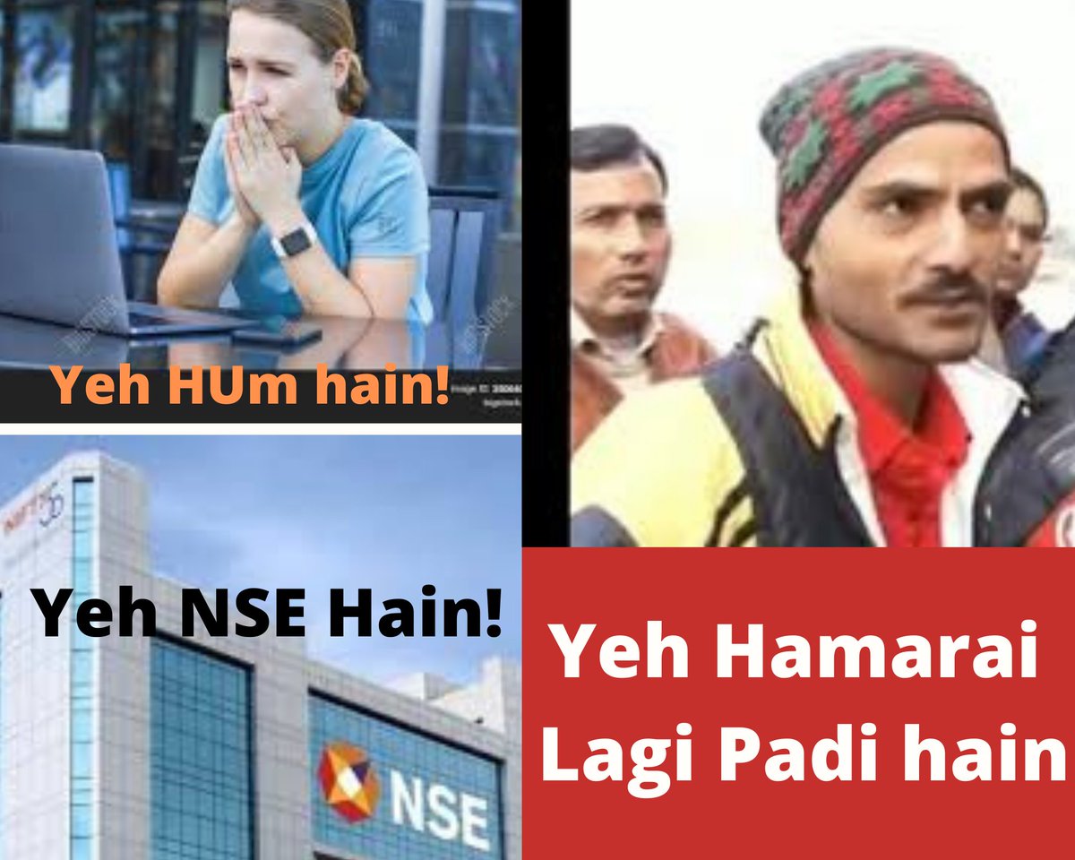 jitendrajain's tweet image. Yeh Hum Hain
Yeh NSE Hain
Aur Yeh Hamari Lagi padi hain!

@SarangSood