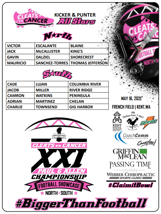 CLEATS V CANCER H.S. FOOTBALL ALL-STAR GAME tweet media