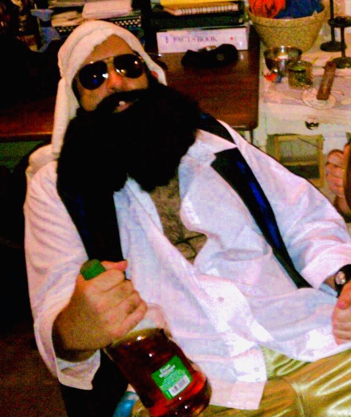 DomTheDraper's tweet image. Image of yourself as the final boss.  No thanks!!! The jug of Evan Williams Green Label is one toxic weapon.