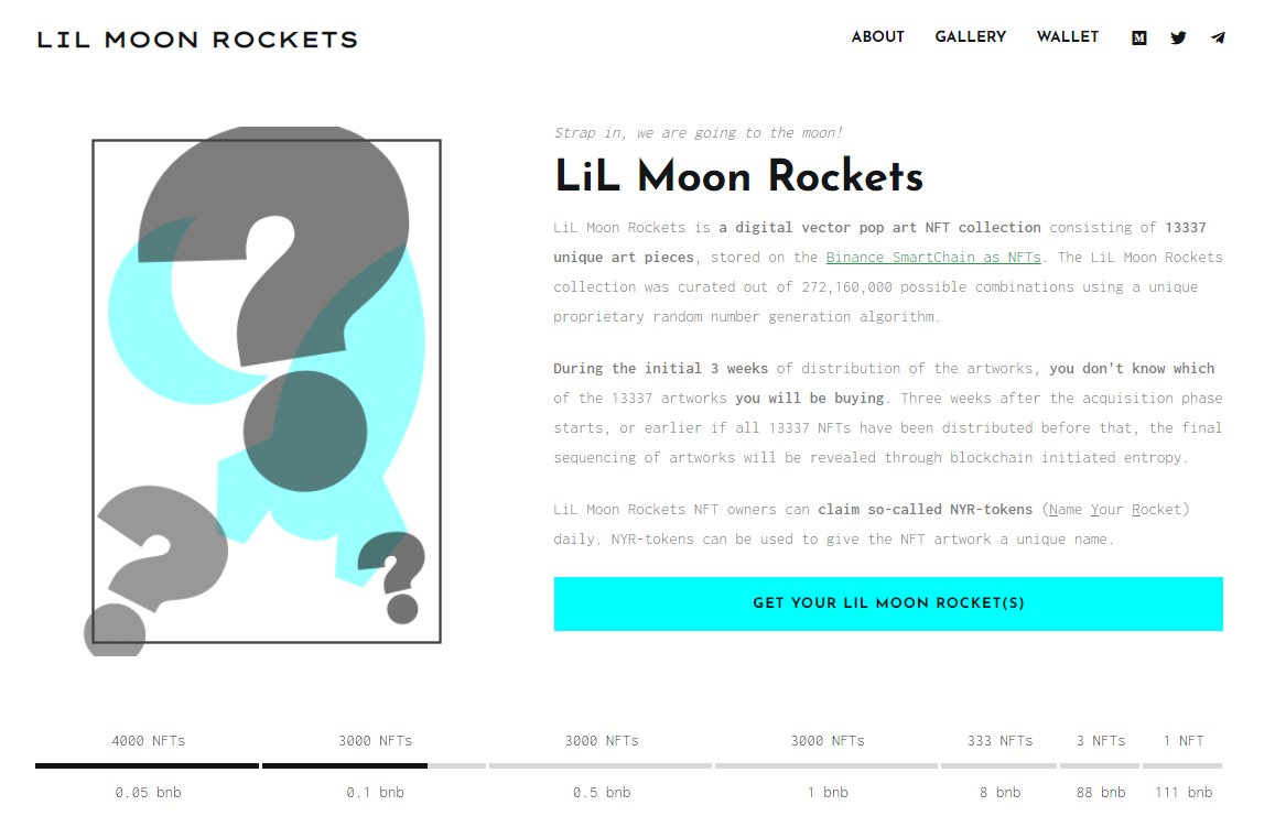 Crypt0non's tweet photo. Hurry and get your @lilmoonrockets before its too late!! #bsc #Hashmasks #binancepunks  $eth #nft 
@0x_b1 https://t.co/yxVBn35c5X