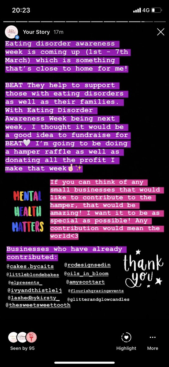 jemmadavisxx's tweet image. Eating Disorder Awareness Week is next week! I’ve decided I will be doing a hamper in order to help raise funds for BEAT. If you know any small business’s that would like to donate and help to fundraise, please give me a message 💕 @ jd.treats