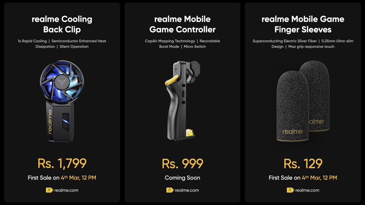 tech24naveen's tweet photo. #realmeGameProKit
Coooling Clip 1799 https://t.co/7nbKFlwytB