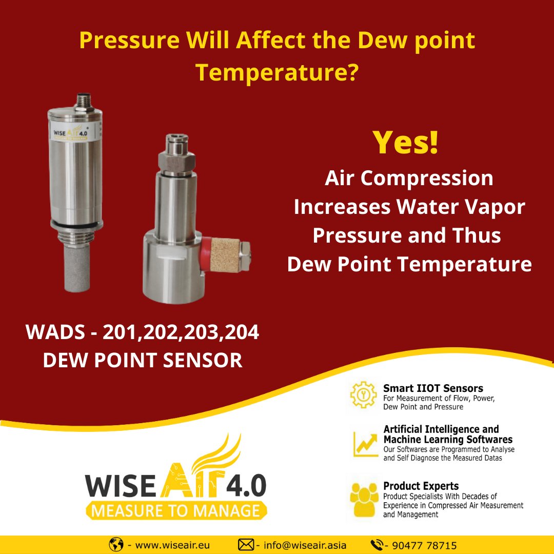 WiseAirasia's tweet photo. Pressure Will Affect the Dew Point Temperature?
#Measure2manage #dewpoint #WiseAir #CompressedAir #Systel #Flowmeter #dewpointsensor #Flowmeasurement #Energysavings
https://t.co/0JcKhdgneH
https://t.co/5MlZmkWDQb https://t.co/1g4izLDL1W