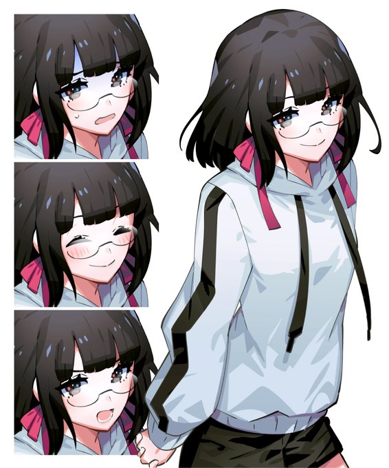 眼鏡の女の子のtwitterイラスト検索結果 古い順