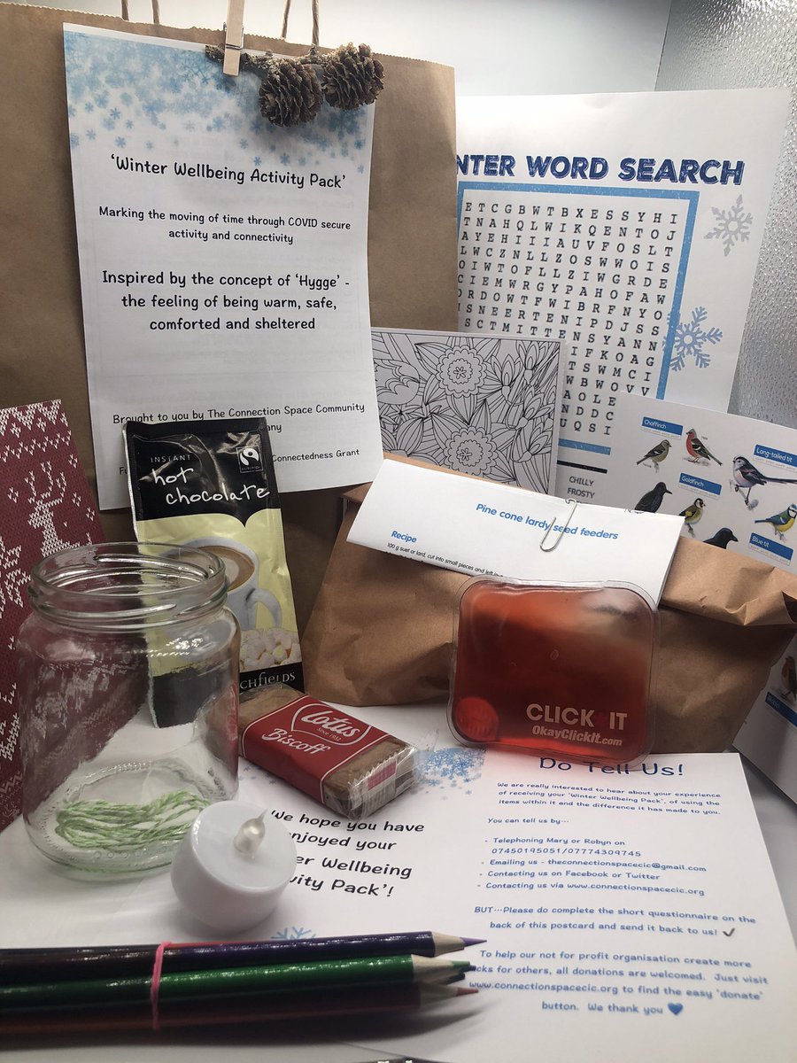 TConnectionSp's tweet photo. 30 more Winter #Wellbeing #Activity Packs have gone off to #Erewash, #SouthDerbyshire and #SouthDales, #Bolsover #CMHTS for @derbyshcft #collaboration @OTherapistMH https://t.co/mC3RPKyfDK