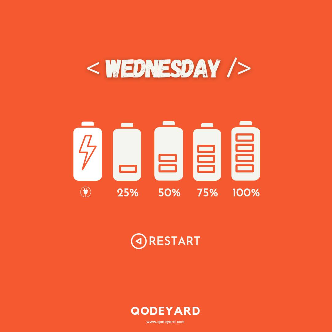 QodeYard's tweet image. How is your drums doing in the middle of the week? Hold on or would you need a &quot;reboot&quot;? 🔄🙇♂️. Happy wednesday everyone.
.
.
#wednesday #trending #qodeyard #webdeveloper #webdesign #coding #javascript #developer #webdev #design #tech #digitalmarketing #seo #relatablememes