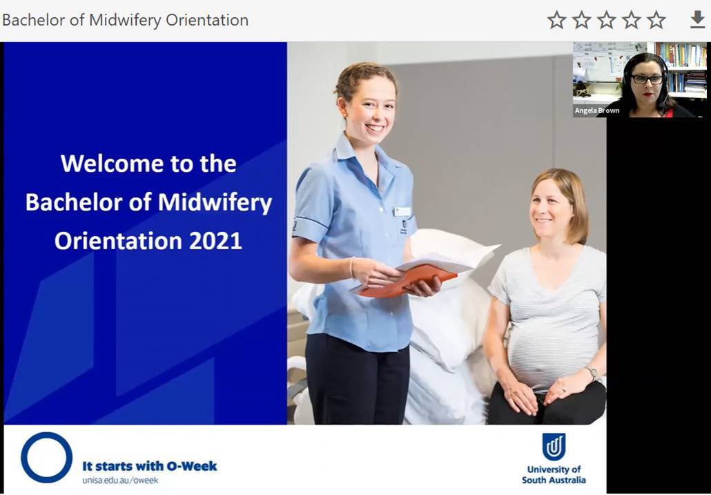 MBFUniSA's tweet photo. 2021 Bachelor of Midwifery Orientation - a huge welcome to the new midwifery students who joined us online this week @UniversitySA @DrJulieFleet @DrAngelaBrown https://t.co/CIBawFWX3R