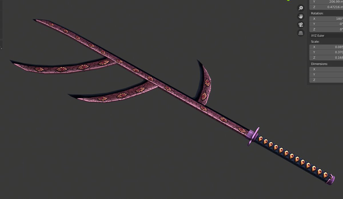 Kevo On Twitter Robloxdev Robloxdevs Roblox Upper Moon 1 S Sword Kokushibo From Demon Slayer Fully Textured - roblox sword xyz vectors