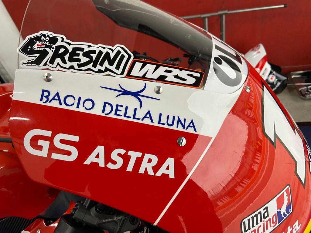 GresiniRacing's tweet image. After careful consideration, the Gresini Moto2&amp;amp;Moto3 teams present in Valencia have decided to take part in Today’s test. In the name and in honour of Fausto, they will all use this legendary sticker #CiaoFausto