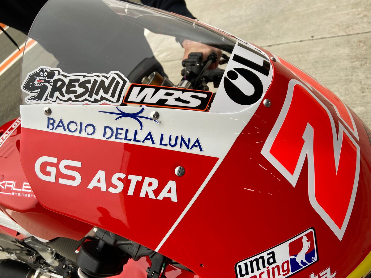 GresiniRacing's tweet image. After careful consideration, the Gresini Moto2&amp;amp;Moto3 teams present in Valencia have decided to take part in Today’s test. In the name and in honour of Fausto, they will all use this legendary sticker #CiaoFausto