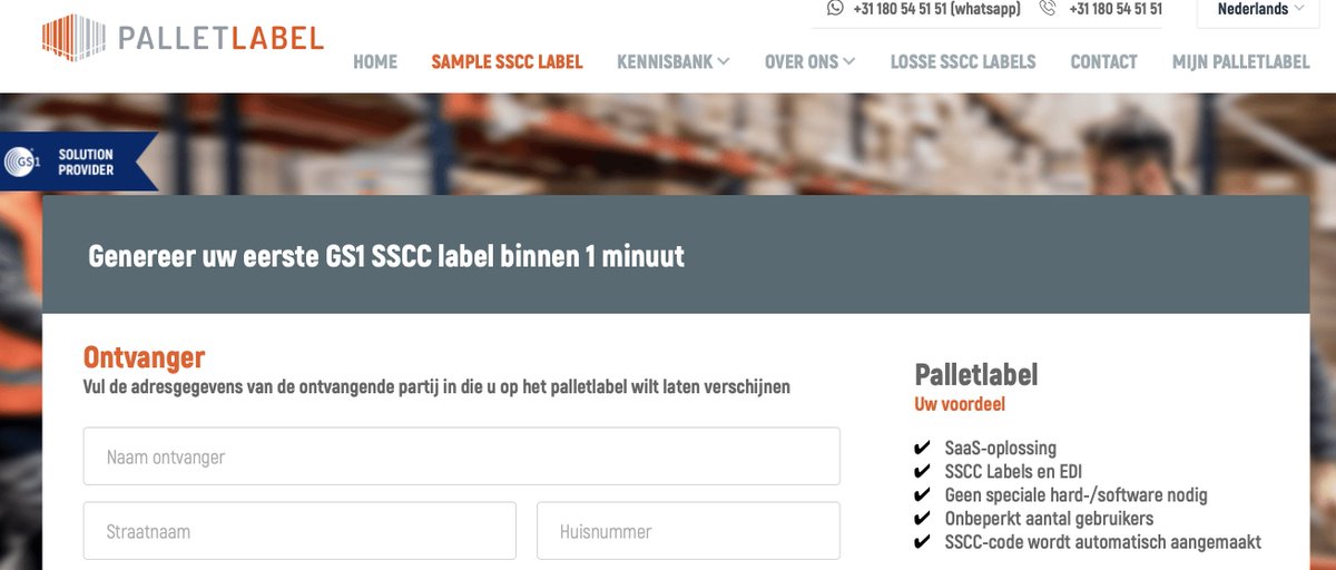 Palletlabel's tweet photo. Maak een #SSCC label aan👉https://t.co/Mqflv7j8Vh

#logistics #tracking #palletlabel https://t.co/5f7am0lUMo