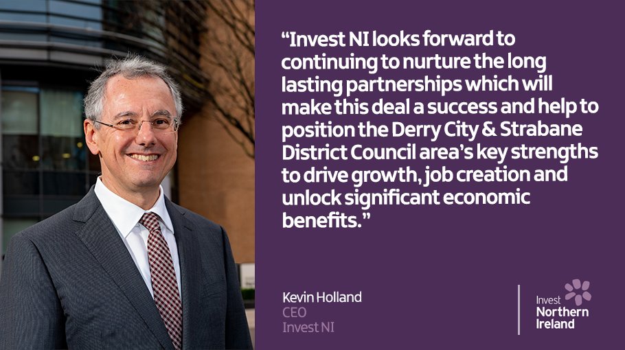 Great news today at the signing of the Heads of Terms agreement for the Derry~Londonderry Strabane City Deal.

The deal will ultimately: 

👥Create jobs in the <a href="/dcsdcouncil/">Derry Strabane Cncl</a> council area
🌍Deliver benefits to the wider #NorthernIreland economy 

Read more>> bit.ly/3uq5vLP