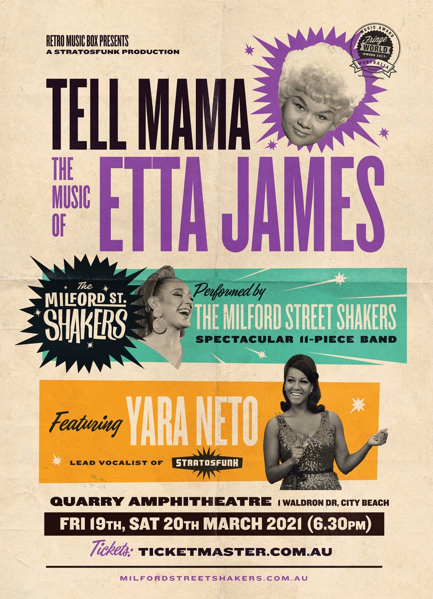 MilfordShakers's tweet photo. Upcoming show at the Quarry Amphitheatre - TELL MAMA: The Music of Etta James. Follow link below for tickets. https://t.co/VQcv2VqRew https://t.co/Lvkiv54qfX