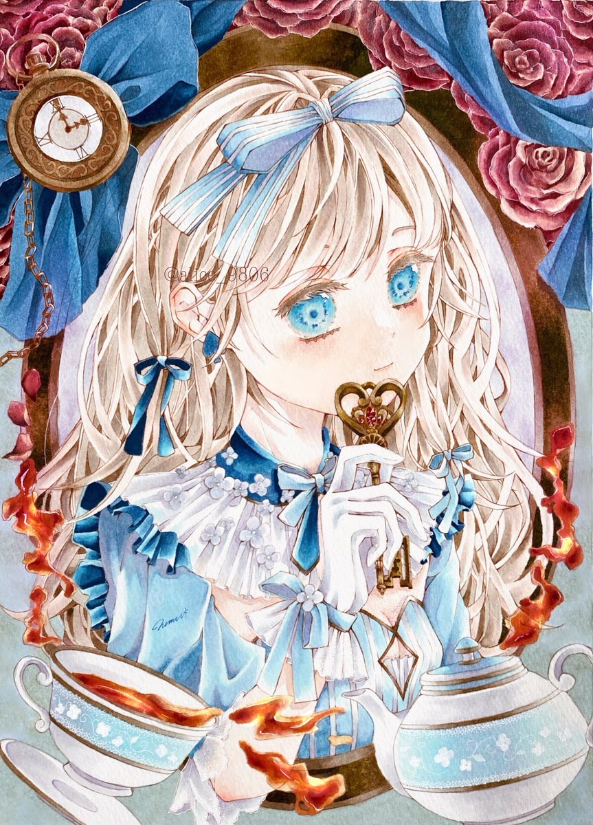 白雪ねむ 1人だけのティーパーティー コピック Ohuhu アナログイラスト 創作 ロリィタ 白雪ねむ 1人だけのティーパーティー コピック Ohuhu アナログイラスト 創作 ロリィタ
