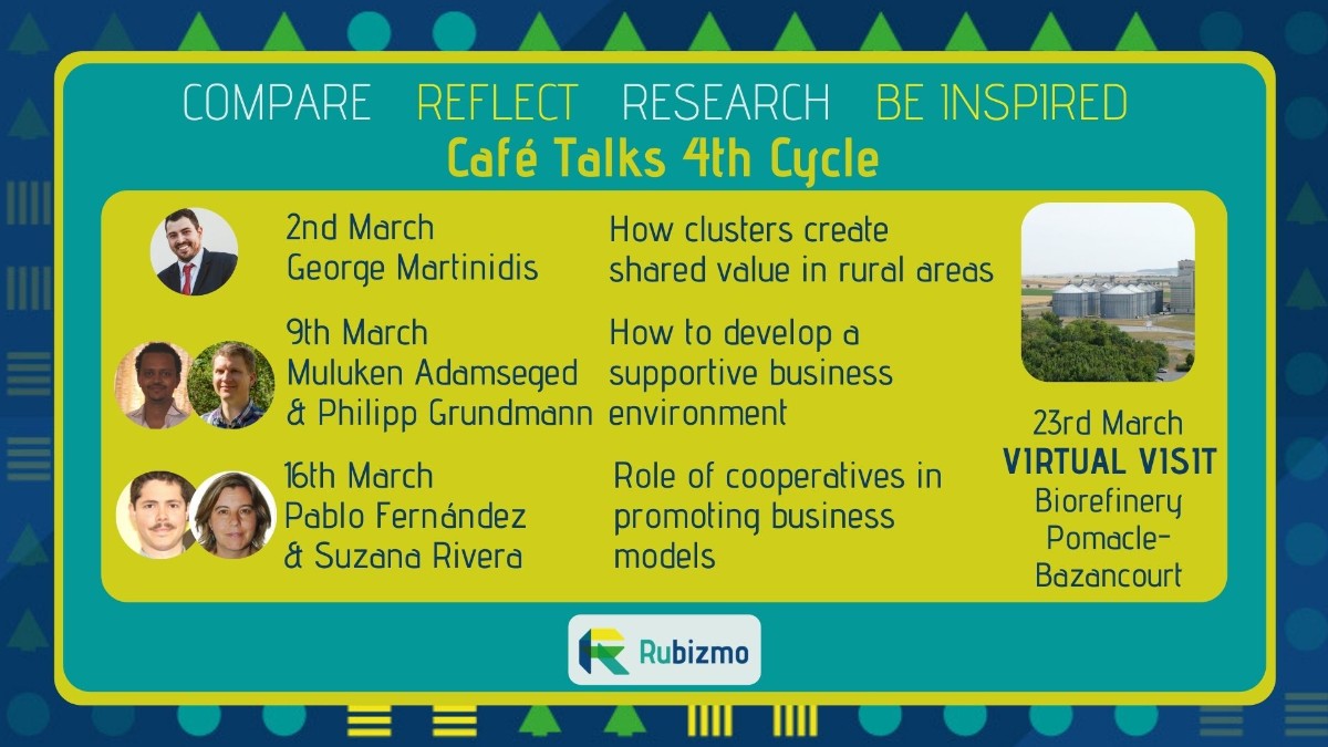 UPDATE: new Café Talk Cycle starts! Participate for free and invest only 30minutes to learn more about innovative #collaborations in rural areas! 
#EU_2020 #RuralInnovation #bioeconomy
Register here: fal.cn/3dAJM