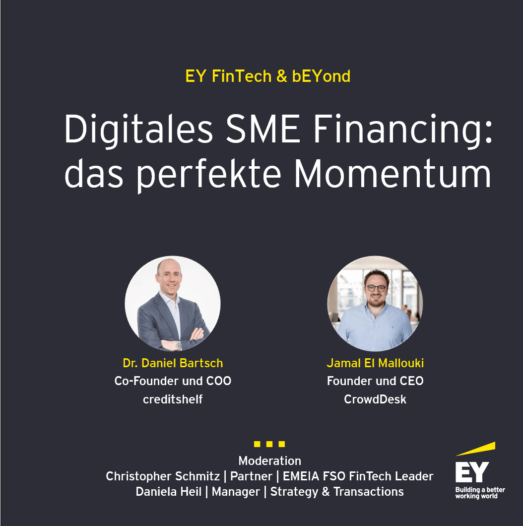 creditshelf's tweet photo. +++PODCAST-NEWS: DR. DANIEL BARTSCH IM INTERVIEW BEI EY FINTECH & BEYOND +++
Hier können Sie reinhören:
⯈ Spotify:https://t.co/hzMo9NKtoK
⯈ Google Podcasts: https://t.co/C8TR1wO9yM
#EY #Podcast #creditshelf #Firmenkredite #Fintech #Finanzbranche #crowddesk https://t.co/LizrhTQxYi