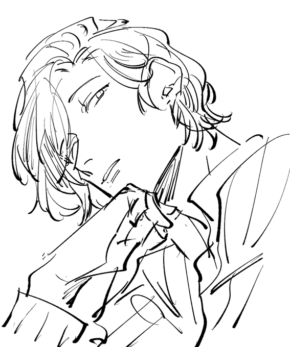 あまりに絵描けんくてポイピクに投げてた(今は消してる)このらくがきの線拾って描いたんだけどポーズとかの違和感拭いきれなかったな こっちの方がちょっと良かった… 