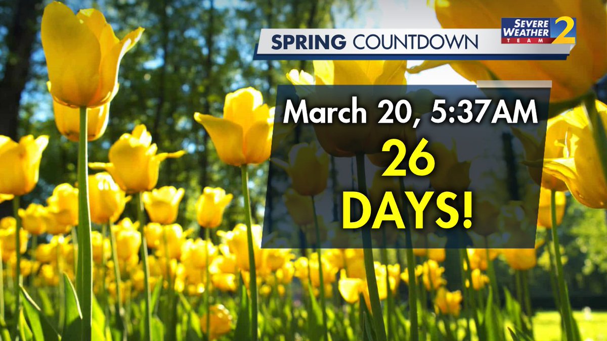BMonahanWSB's tweet image. We're less than 4 weeks away from the start of spring. It's going to feel like spring this week, too, with highs in the 60s!