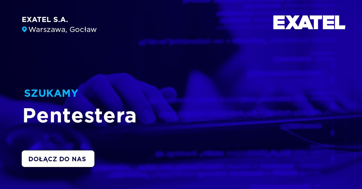 exatel_pl's tweet image. 👩‍💻Pentester poszukiwany👀 Testy urządzeń sieciowych klasy operatorskiej,OT, udział w projektach R&amp;amp;D #TAMA, #SDNbox, #SDNcore, #Polskie5G. To tylko część zadań realizowanych przez zespół. Brzmi ciekawie? Aplikuj już teraz👉 bit.ly/37ALecJ  #pracawEXATEL #rekrutacja