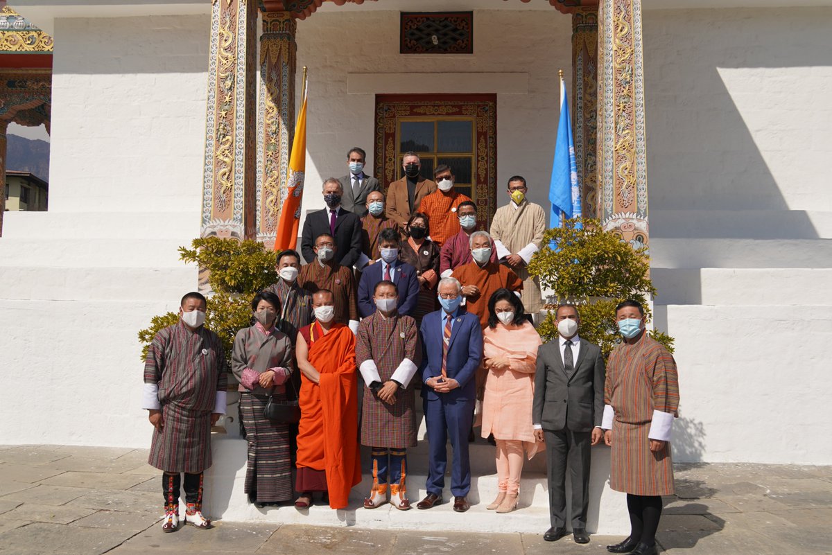 UNDP_Bhutan's tweet photo. 2021 marks 50th anniversary of Bhutan's membership with @UN. To commemorate this important milestone, Prime Minister Dr. Lotay Tshering launched the year-long commemorative events today coinciding with the celebrations of His Majesty's 41st Birth Anniversary.
#UNandBhutan
#UN50 https://t.co/GEo0SZhy9D