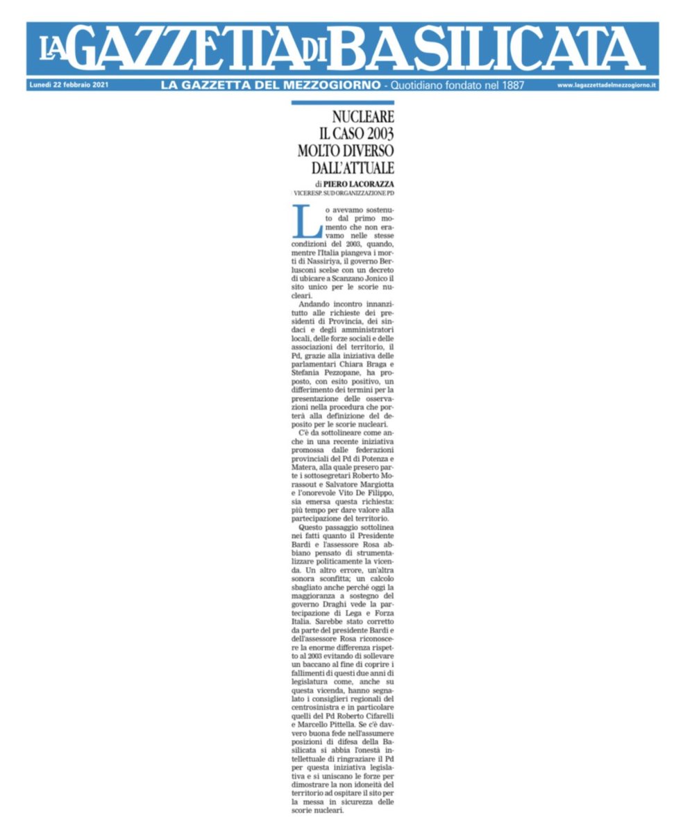 AbitareFuturo's tweet photo. @GazzettaPotenza #scorienucleari @pierolacorazza il caso 2003 molto diverso dall'attuale @pdnetwork @nzingaretti @nicolaoddati1 @bragachiara @stefaniapezzopa @marcofurfaro @PdBasilicata @s_margiotta @Vito_DeFilippo 
@maura_locantore @ClaudioScarnat0 @vic_purtusiello @hyperbros https://t.co/ObXsyrv0T4