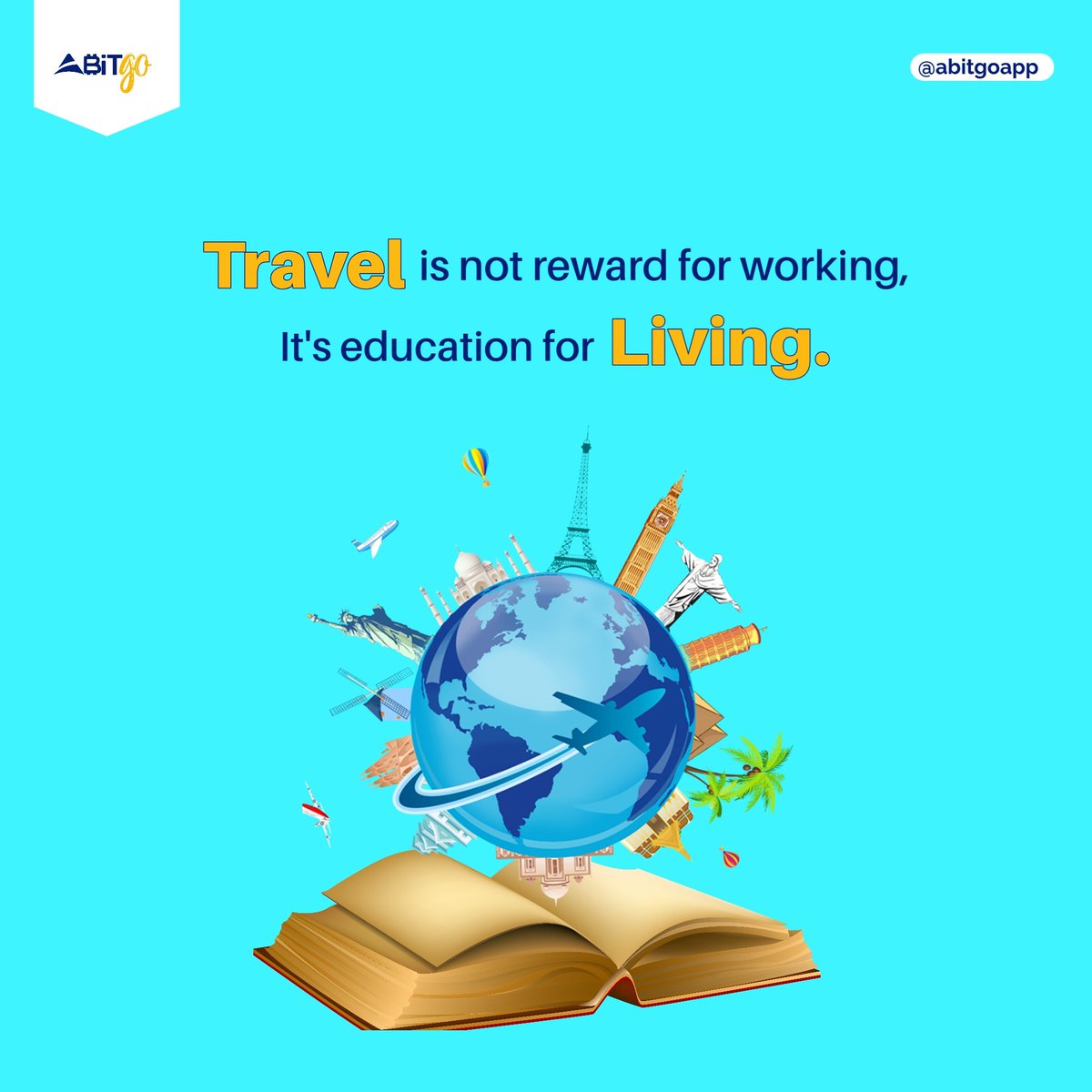 Educate your mind and also reward your self for a work well done.

To travel is not a luxury..

#abitnetwork #goseeforless #traveling #buytatcoinnow