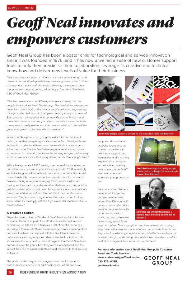 GeoffNealGroup's tweet photo. Have you seen our feature in the @IPIA_org trade magazine (page 56)? We talk about our focus on innovation as well as our new suite of customer support tools. Worth a read! ☺️
#printperfection #trustinprint #GeoffNealGroup #MondayMotivation https://t.co/Jg7VdBgoR8