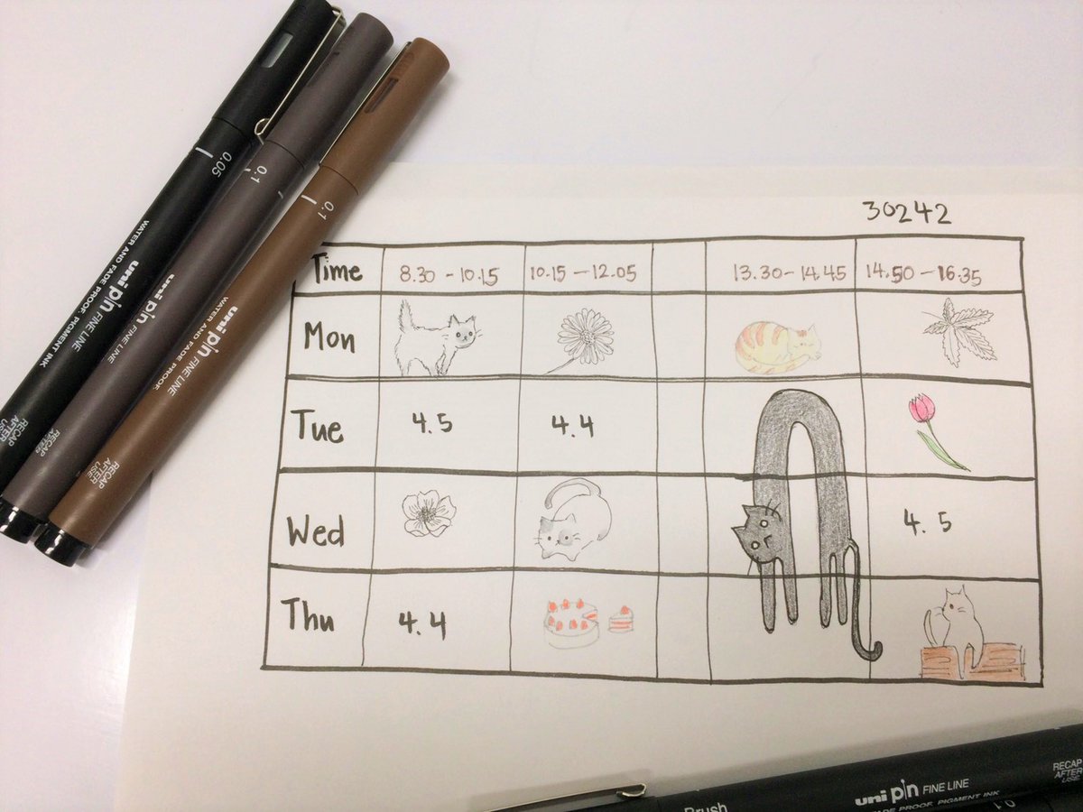 MotangisHappy's tweet photo. #Drawingwithuni #unithailand ระหว่างรอประชุมก็จัดการเวลาด้วยปากกา Uni pin https://t.co/cubOJY4SeO