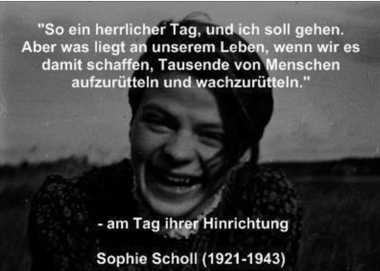 ferdaniello's tweet image. Oggi ricordiamo il 22 febbraio 1943, quando furono eseguite le condanne a morte dei fratelli Sophie ed Hans #Scholl e di Christoph #Probst, tutti membri della Rosa bianca, organizzazione di studenti contro il nazionalsocialismo.